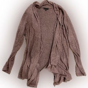 Bobeau purple Brushed knit cardigan.